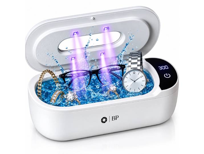 BP® Ultrasoon Reiniger met UV Desinfectie - Reinigingsapparaat voor Sieraden en Brillen - Ultrasone Reiniger - Ultrasonic Cleaner - Kunstgebit Reiniger - Brillenbad - Wit