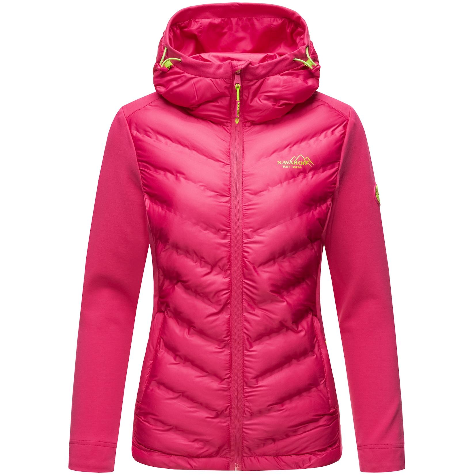 NAVAHOO Damen Stylische Outdoorjacke Übergangsjacke mit Kapuze Nimm-Mich-Mit