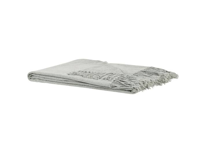 Decke aus recyceltem Chenille-Polyester mit Fransen, blau, 130x170cm