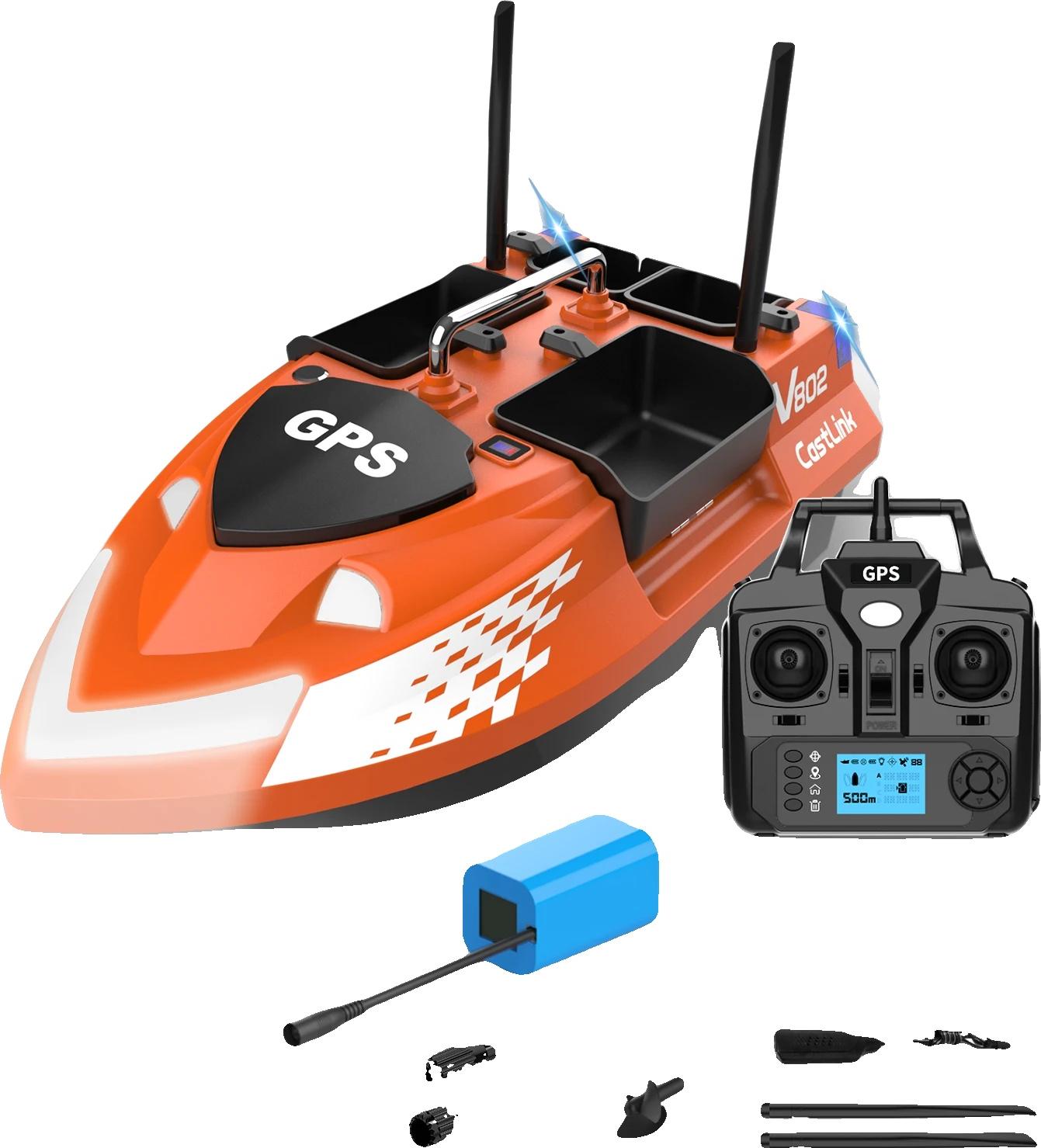Futterboot, GPS-Navigation, Fernbedienung bis zu 500m, 12000 mAh-a