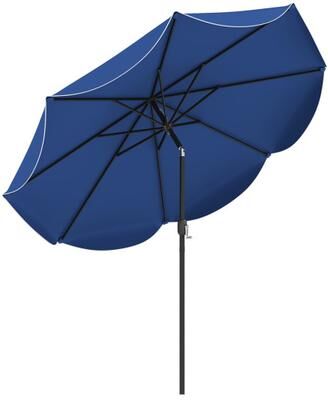 Costway 9 FT Patio Umbrella with Crank Handle and Push Button Tilt-Navy