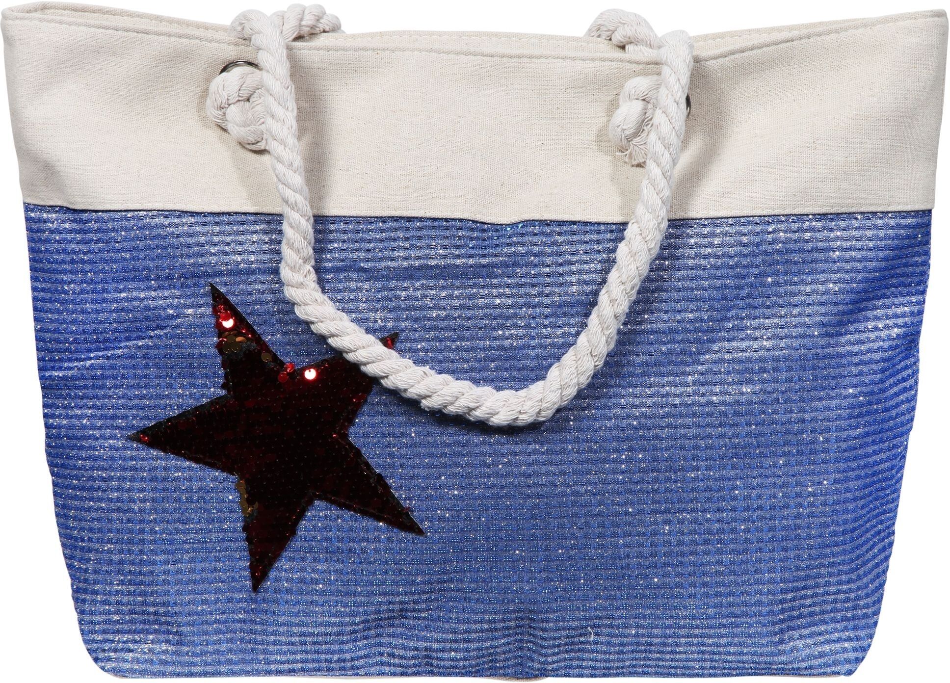 Strandtasche CHAM CHAM "Damen Handtasche aus Textil, 46x32x13cm", Damen, rot, Textil, Taschen Strandtasche