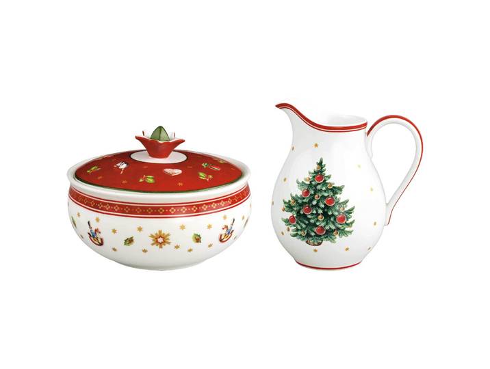 Milch- und Zuckerset VILLEROY & BOCH Milch- und Zucker-Set Toy's Delight 2er Set bunt , bunt, 2, Porzellan, Geschirr-Sets, Milch- und Zuckerset, Mikrowellengeeignet