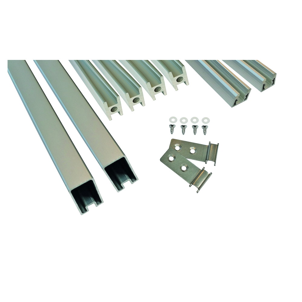 TETZNERJENT FARÖ-Serie HPL-Steckzaunsystem Leistenset SILBER 16878582