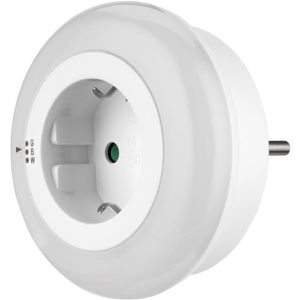 REV-Ritter Nachtlicht Basic LED, für Steckdose, mit Dämmerungssensor & Steckdose, kaltweiß / grün / blau