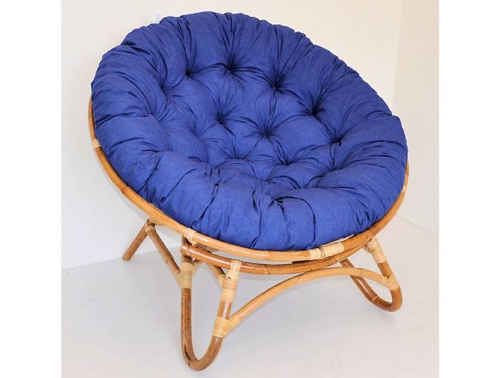 Rattani Rattanstuhl XXL Rattan Papasansessel / Rattansessel, Papasan inkl. Polster