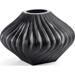 Josephine Glasvase 23,6 cm, schwarz matt