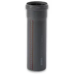 HT Safe Abflussrohr mit Steckmuffe und Gummidichtung (Ausführung: DN 75 L=150 mm)