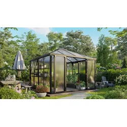 Vitavia Gewächshaus "Kingston" inkl. Ready2Grow Zubehör-Set,schwarz,10,2 m2