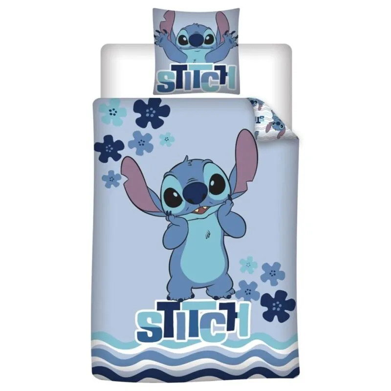 Lilo en Stitch Dekbedovertrek Stitch Blauw Flanel - 140 x 200 cm