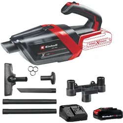 Einhell Akku-Handsauger TE-HV 18/06 Li 0.6 l Staubfangbehälter, Staubsauger, Rot, Schwarz
