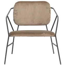 House Doctor Lounge-Stuhl Klever, Sitzhöhe: 39 cm, 70 x 70 x 75 cm, braun