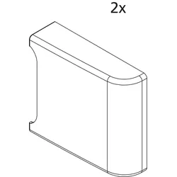 Kermi EBME016 Set Abdeckung Wandadapter Variante B, 2541054 2541054
