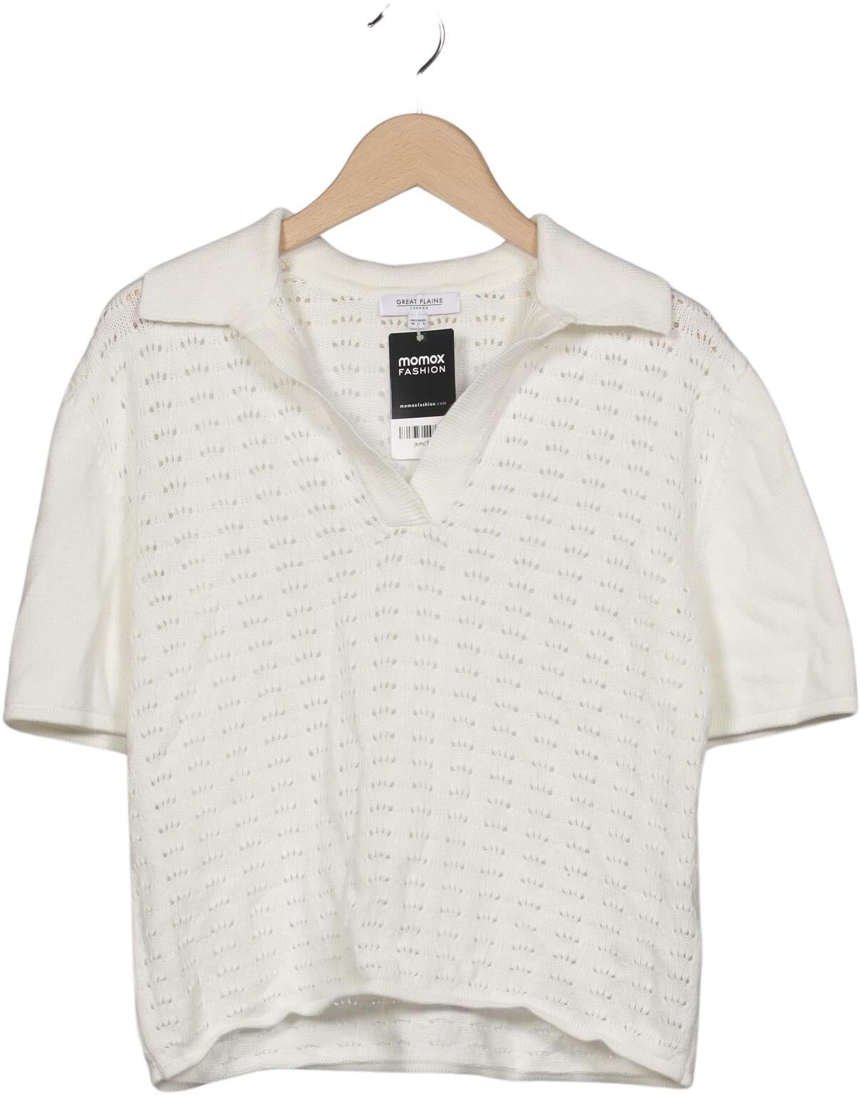 Great Plains Damen Pullover, Cremeweiß, Gr. M (UK 10), Baumwolle - Second Hand