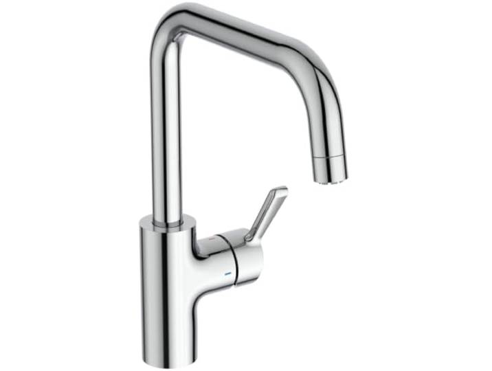 Ideal Standard Ceralife Küchenarmatur, U-Auslauf, Niederdruck – Chrom Wassersparende Armatur, 360° schwenkbar, EasyFix+ Schnellmontagesystem