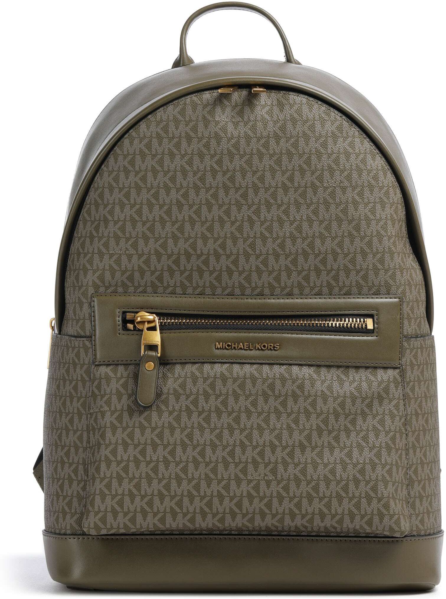 Michael Kors Jet Set Rucksack aus Leder, oliv