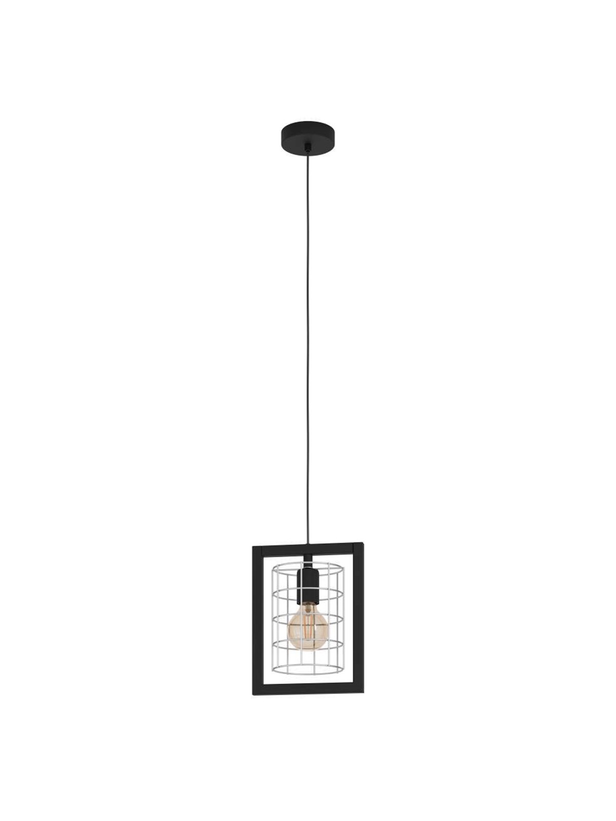 EGLO JUBILY PENDELLEUCHTE E27 SCHWARZ/WEISS