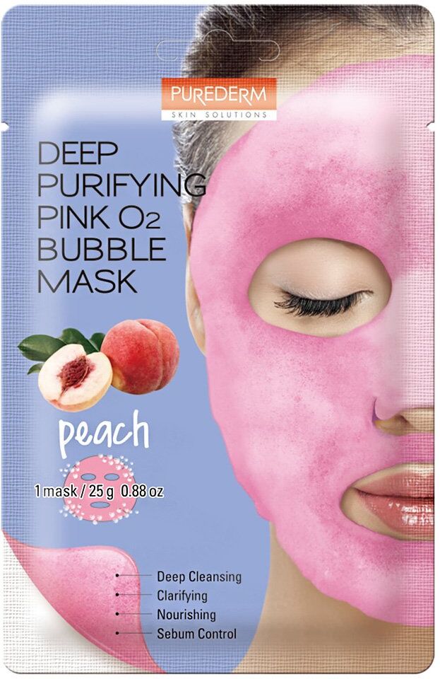 PUREDERM Deep Purifying Pink O2 Bubble Mask 25g