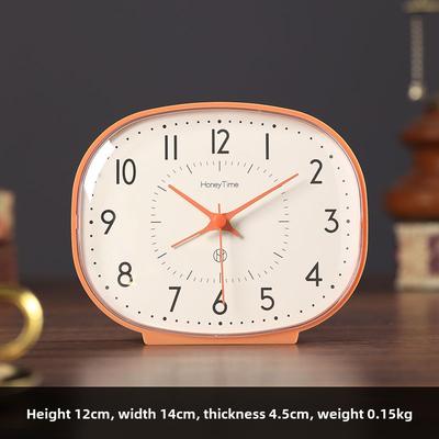 Daily Discovery Vintage Silent Desk Alarm Clock Small Table Clock For Bedroom Kids Students Home Decor orange