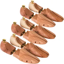tectake® 3 Paar Schuhspanner, aus Zedernholz, Verhinderung von Gehfalten, gute Luftzirkulation, Messingknopf für einfaches Herausziehen