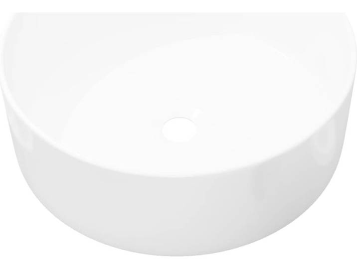 vidaXL Waschbecken Rund Keramik Weiß 40 x 15 cm
