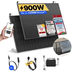 onLite: 900 Watt Balkonkraftwerk - Balkon / ohne Speicher / 5m