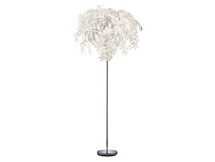 RL LIVE YOUR LIGHT Reality Leuchten Stehleuchte Leavy R40463001, Metall Nickel matt, Schirm Kunststoff weiß, 70 x 70 x 180 cm