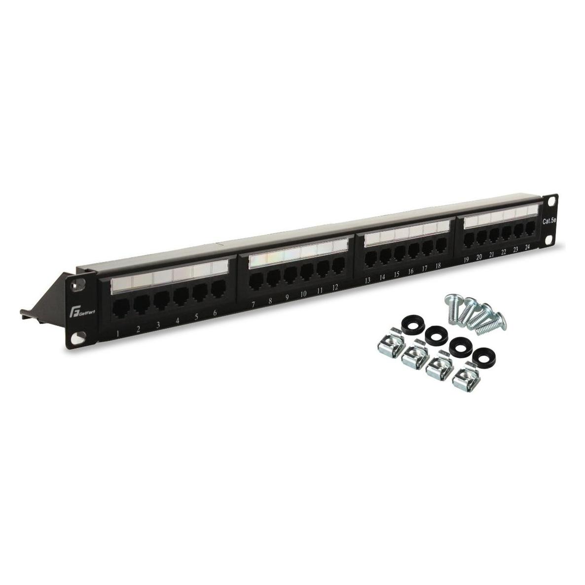 Getfort PATCH-PANEL UTP CAT.5E 24 ANSCHLÜSSE PGF-5EUTP24-B4 (GETFORT)