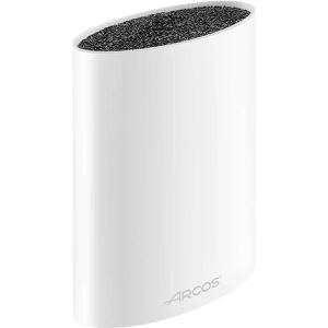 Arcos Messerblock Tacos 794100, aus Kunststoff, weiß, 16 x 22 cm, mit Borsteneinsatz