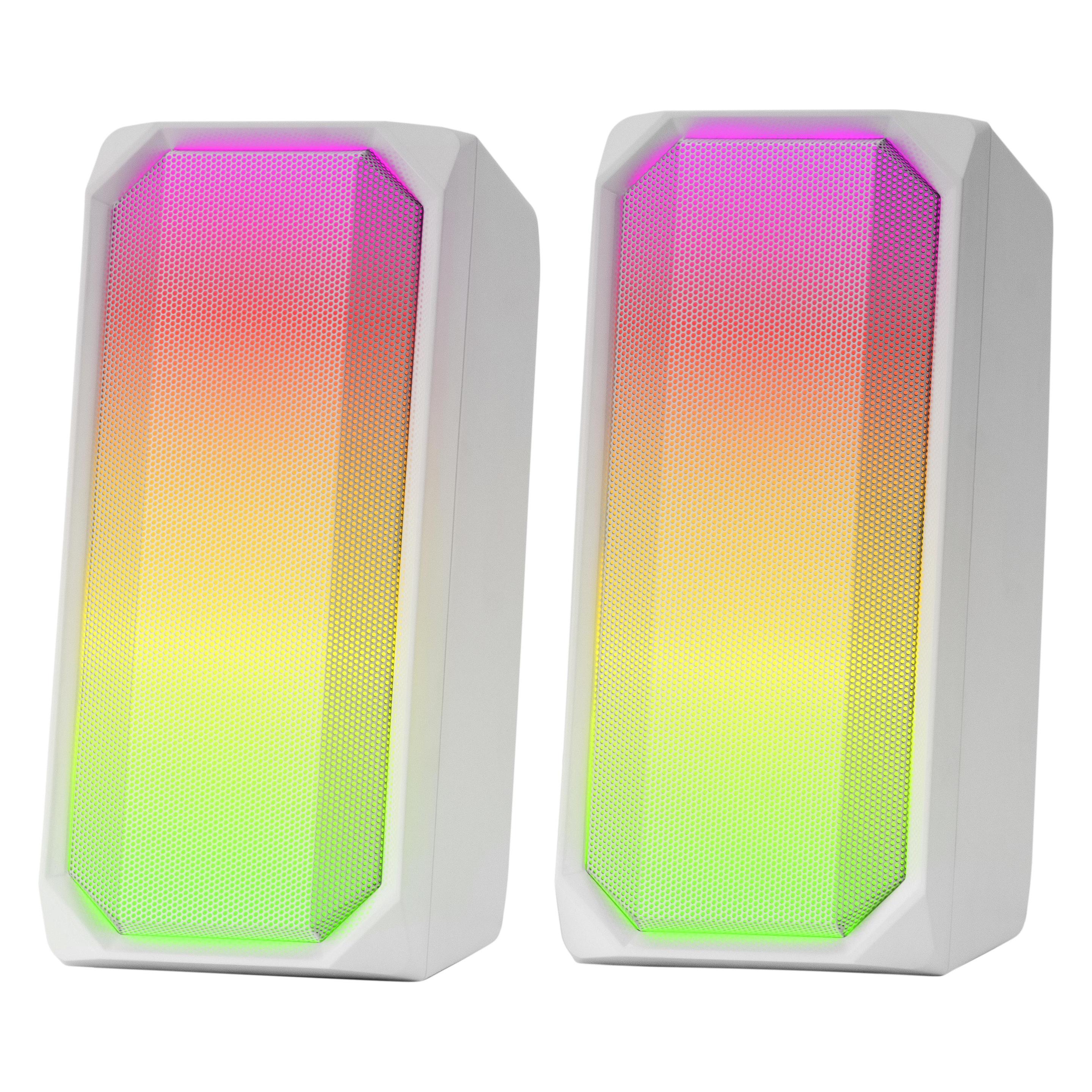 Mars Gaming Enceintes Bluetooth Msrgb RGB (Blanc) (MSRGBW)