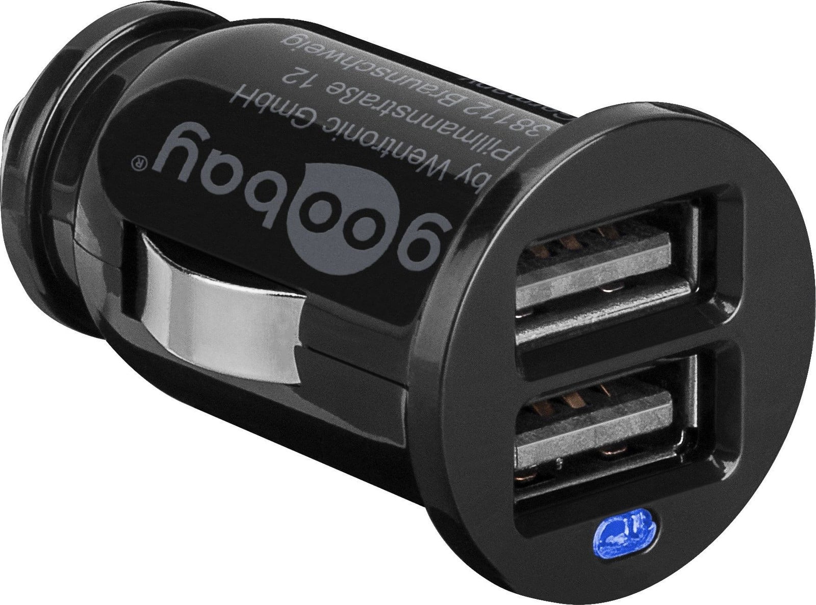 Goobay 44177 USB autolader met 2 poorten 2,1A - Zwart