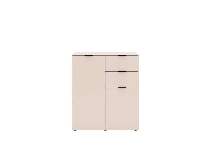 Kommode RAVENNA Glas 93 x 80 x 40 cm matt Kaschmir
