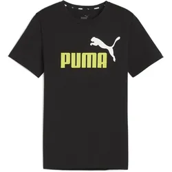 Puma, Jungen, Sportshirt, ESS+ 2 Col Logo Tee B (140), Schwarz