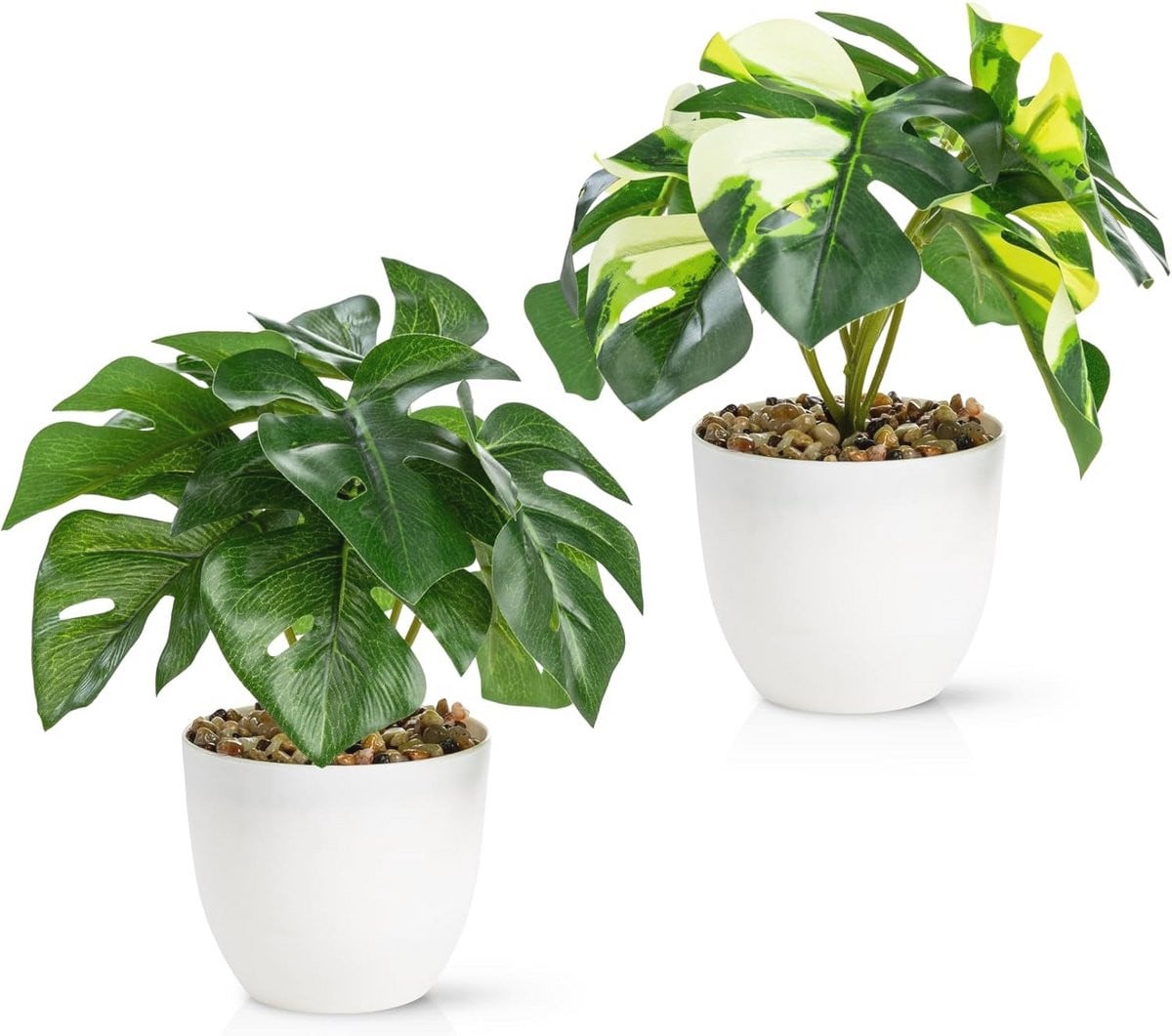 Set van 4 groene kunstplanten voor binnen decoratie