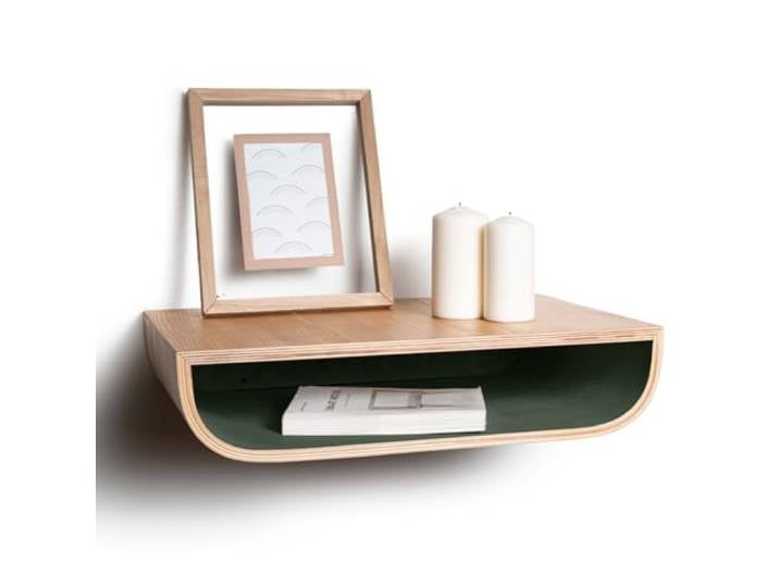 EWART WOODS Schwebender Nachttisch, Walnussholz, Nachttisch, Wandhalterung, Bett-Nachttisch für Schlafzimmer, Beistelltisch aus Holz, Eingangsmöbel