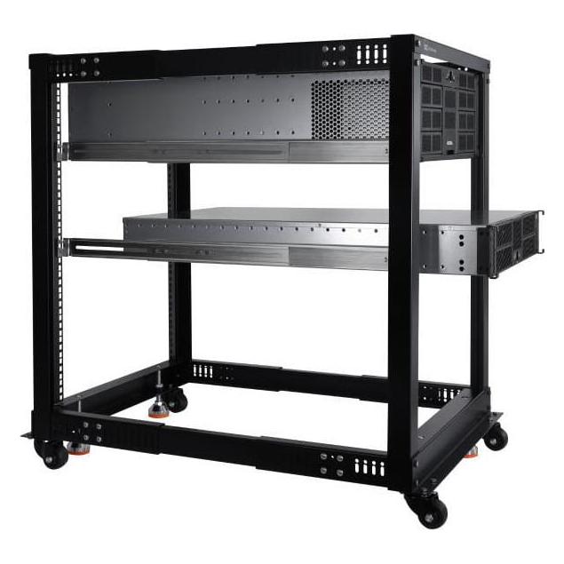 Alphacool GHE ES 19" Open Frame Serverrack 15HE Verstellbare Tiefe (15 HE, 19 Zoll Rack) (13736)