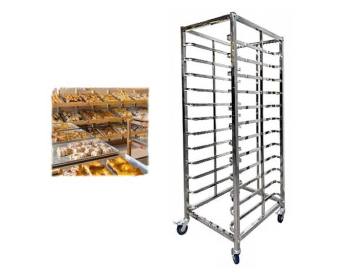 Labasuan Professionelles Bäckereiregal mit 2 feststellbaren Rollen Professionelles Edelstahl-Schnellregal, mehrstöckiger, robuster Servierwagen, Back- und Kühlregal für Küche(12-Tier)