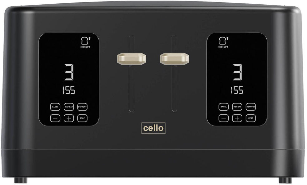 Cello 4 Slice Digital Toaster Black 4 - Slice