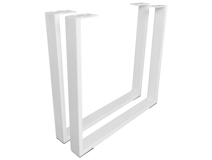 Valdera Tischgestell, Weiss, Metall, 2-teilig, U-Form, 7.5x72.5x78 cm, Esszimmer, Esstische, Tischsysteme, Tischgestell