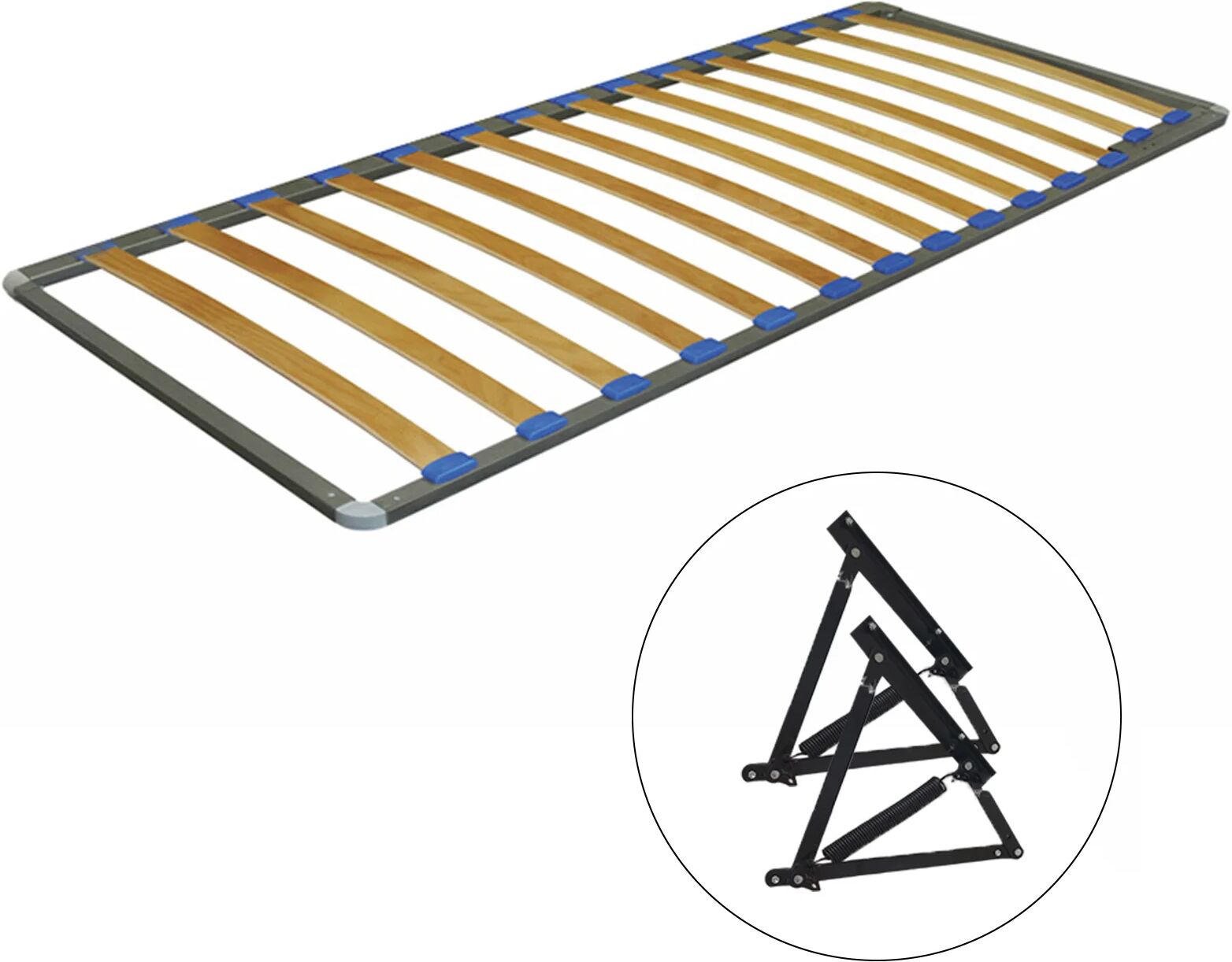 garneroarredamenti Rete una piazza e mezza a doghe 120x190cm con meccanismo di sollevamento Focus Gihome®