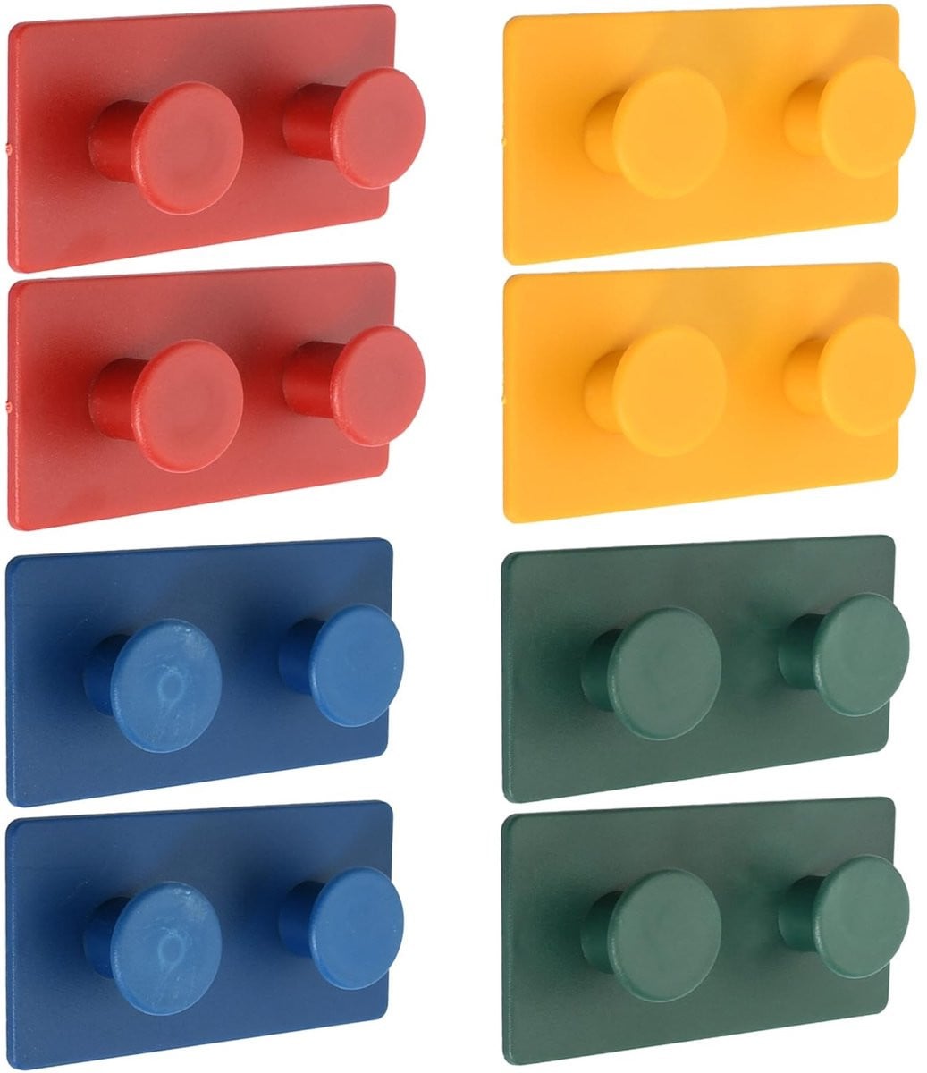 Dailygoods Wandhaken, 8 stuks, zelfklevende handdoekhouder voor badkamer, keuken en garderobe