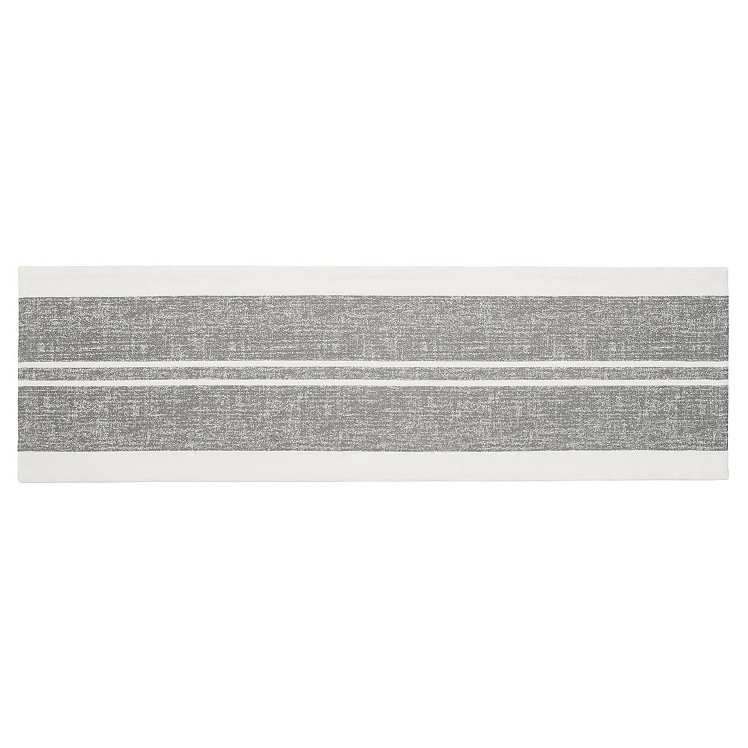 home24 Tafelloper Java Gestreept Grijs/Antraciet B: 40 cm, L: 135 cm