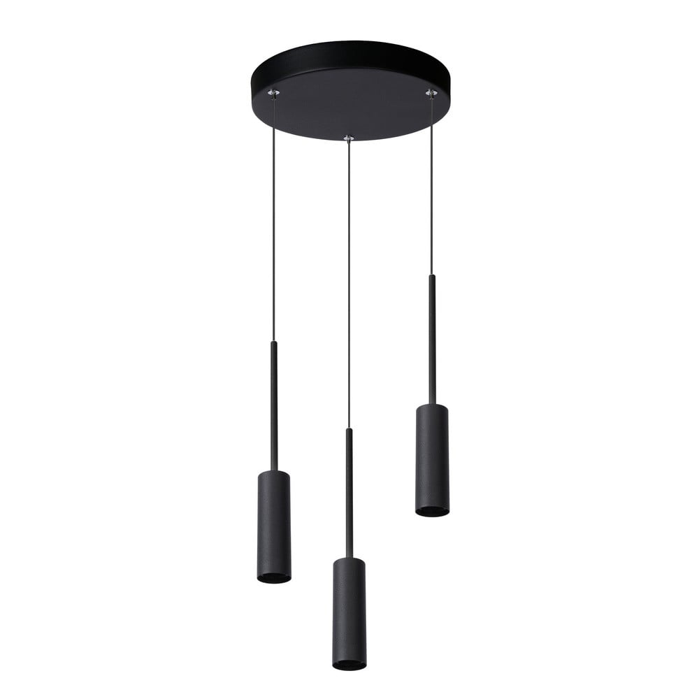 Lucide Tubule 3-lichts design hanglamp zwart