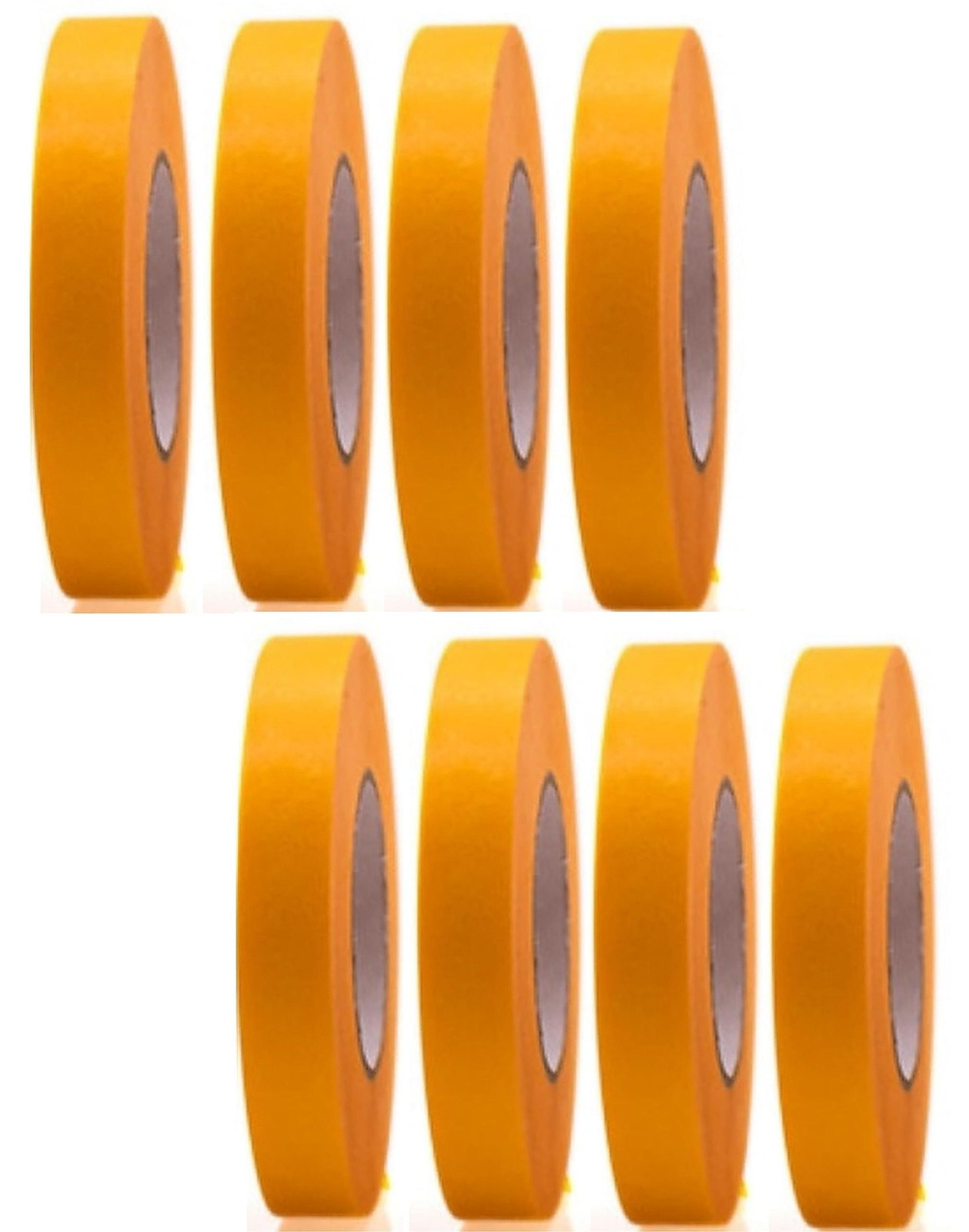 Set van 8 rollen goudkleurige afplaktape voor schilders