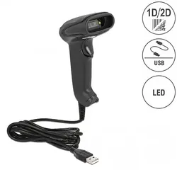 DELOCK USB Barcode Scanner 1D/2D Anschlusskabel GER-Version