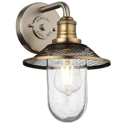 Rigby 1-flammige Wandleuchte – Antik-Nickel