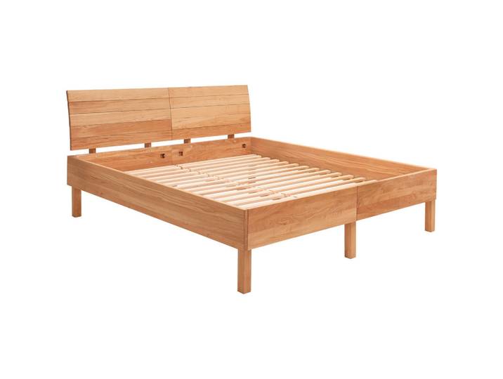 Linea Natura Bett LA Familia, Wildeiche, Holz, Wildeiche, massiv, 180x200 cm, Familienbett, Schlafzimmer, Betten, Doppelbetten