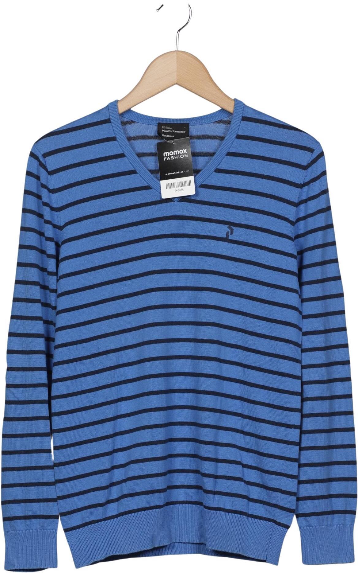 Peak Performance Herren Pullover, Blau, Gr. S, Baumwolle - Second Hand