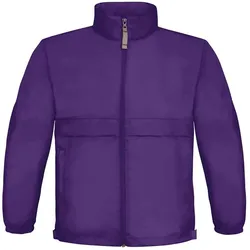 B&C Ungefütterter Kinder Windbreaker Sirocco JK950 purple 7/8 (122/128)