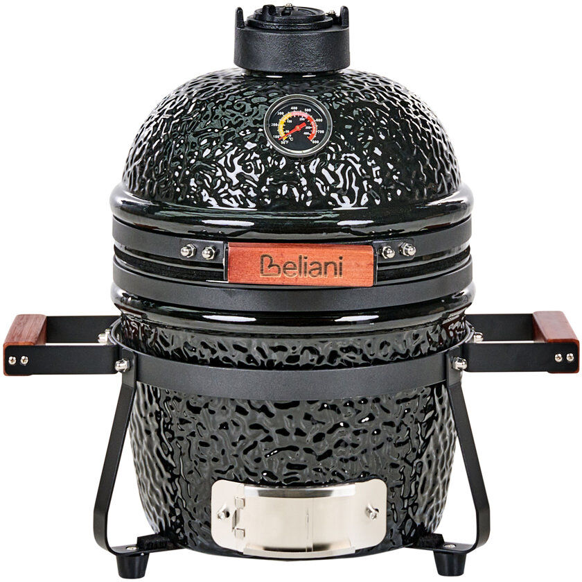 Beliani KAMADO 54cm W Kamado Charcoal Grill Black 28cm W